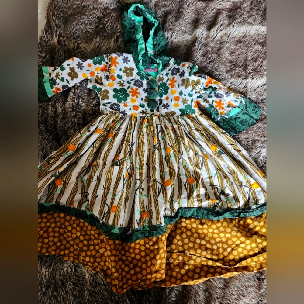 Jelly The Pug Hooded Dress- Size 7
